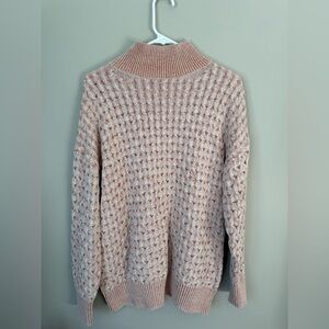 Knox Rose Oversized Textured Knot Blush Cowl Neck Sweater Women’s SZ M